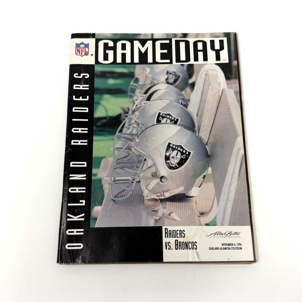 Oakland Raiders Denver Broncos 1996 NFL Gameday Program Nov 4 Oakland Coliseum